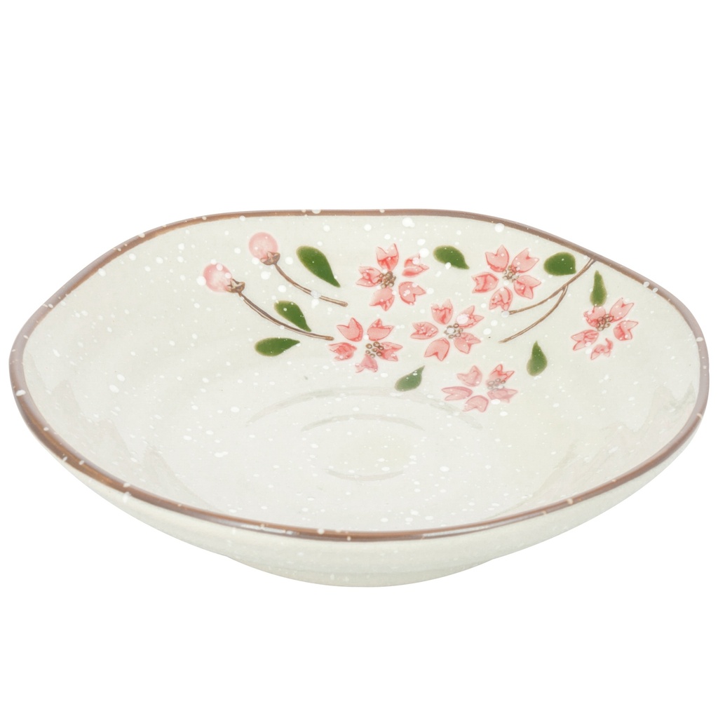 จานกลมตื้นลายหิมะ 5.5 นิ้ว