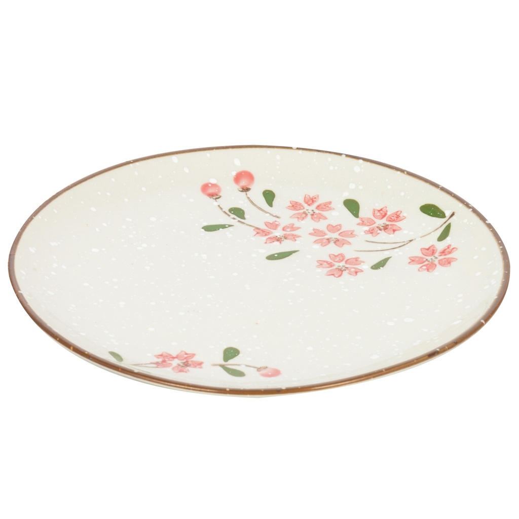 จานแบ่งลายหิมะกลม 6 นิ้ว