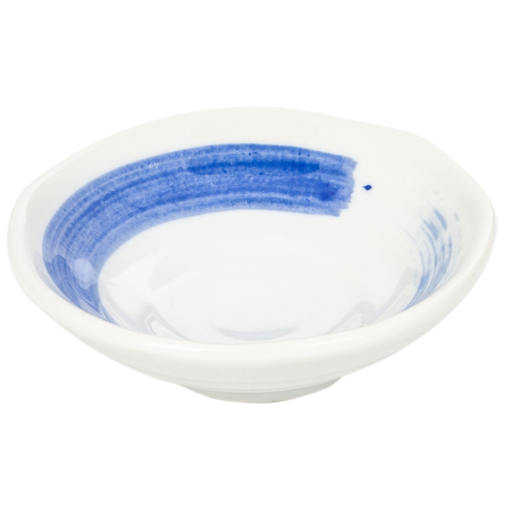 ワサビ皿 3" (青い丸)