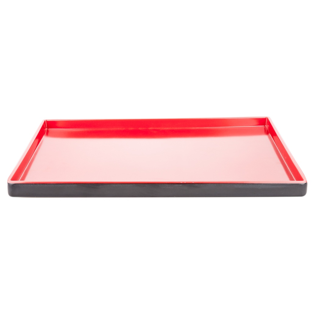 Melamine Tray 30x20 cm (Black-Red)