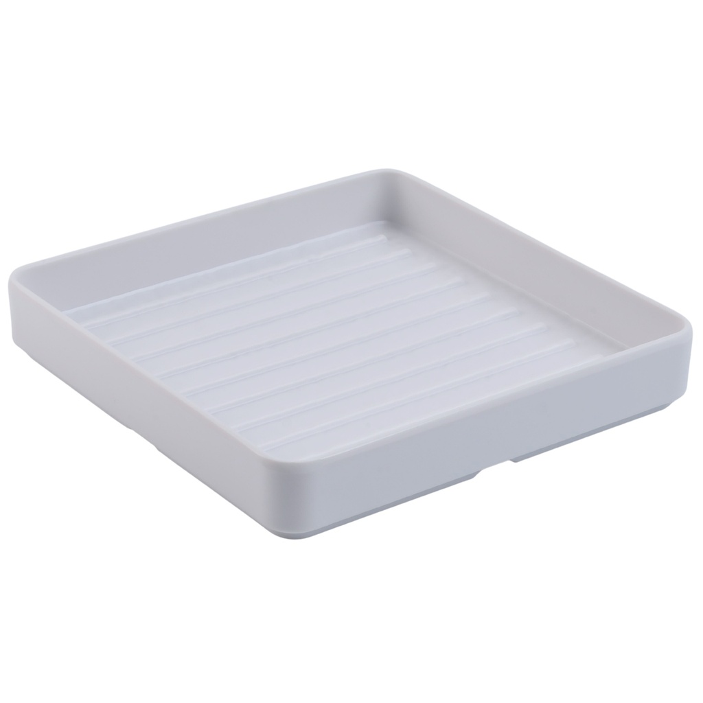 ถาดชาบูมีร่องสีขาว 8 นิ้ว