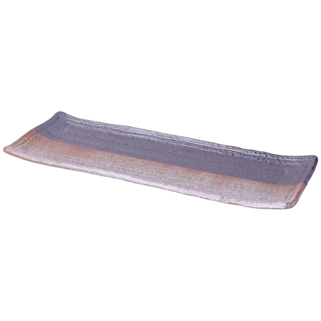 Shino Nuri Wake Long Plate 12"