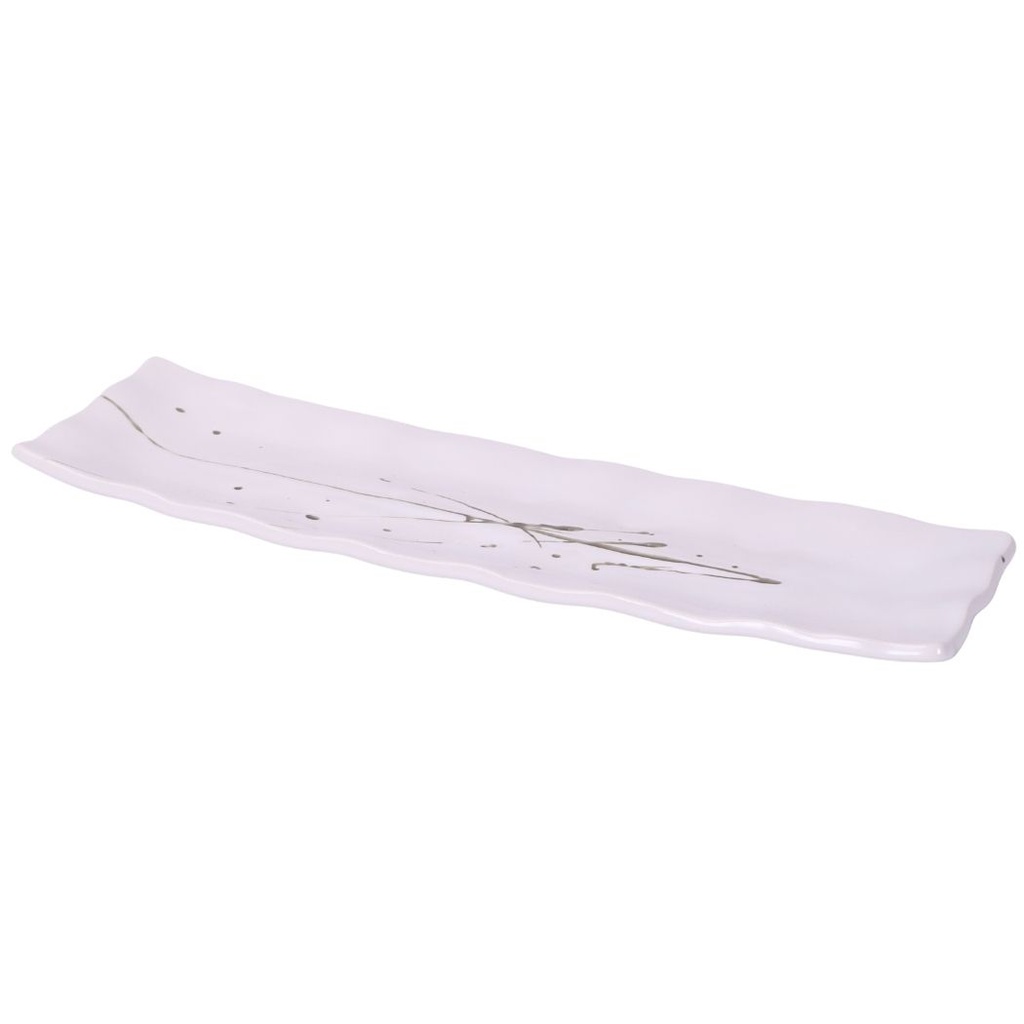 Shiromidare Hake Sanma Long Plate 12.5"