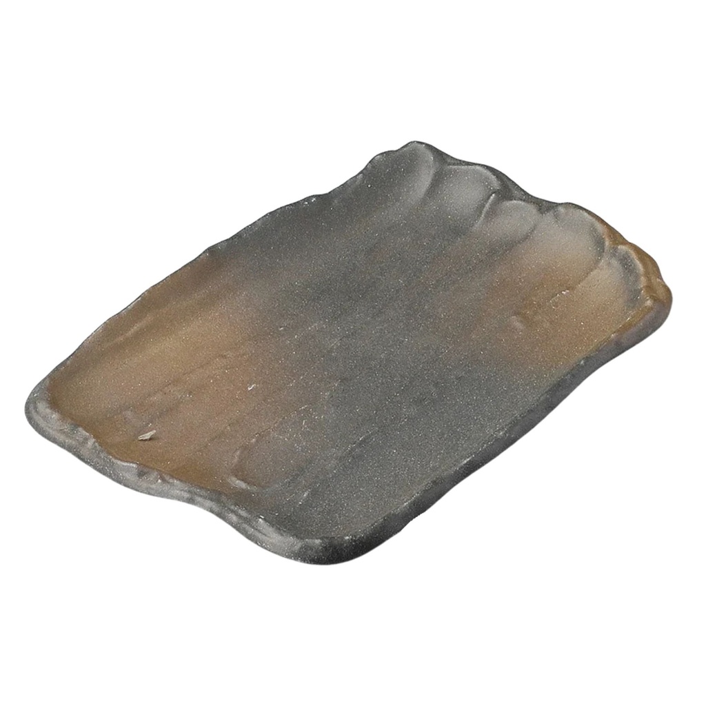 黒伊賀茶吹荒そぎ皿 8.5"