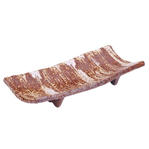 長角皿 26x11 cm (木模様)
