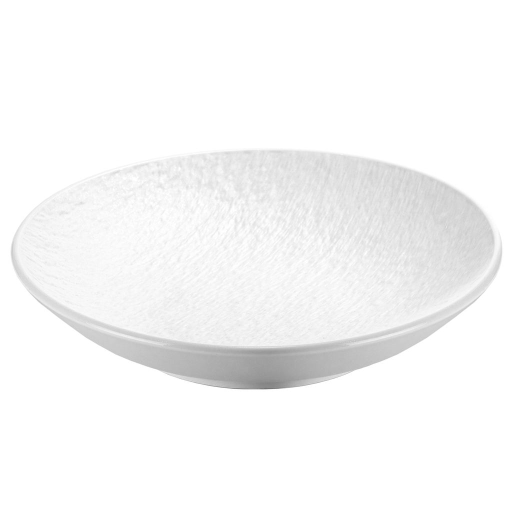 จานคอเนียร์ลายหินสีขาว 9.5 นิ้ว