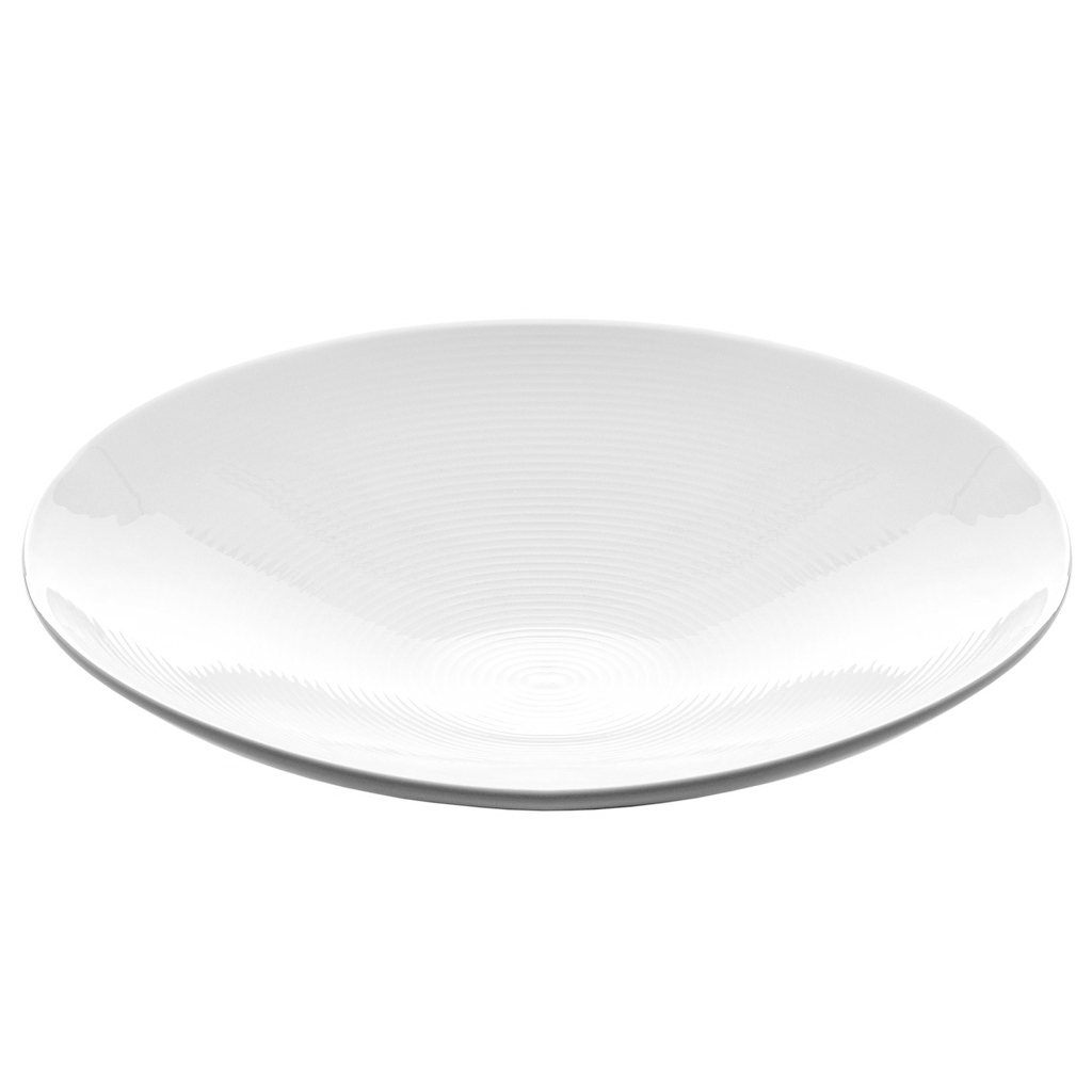 ชามปากกว้างพอร์ซเลนลายเส้นไหม 10 นิ้ว