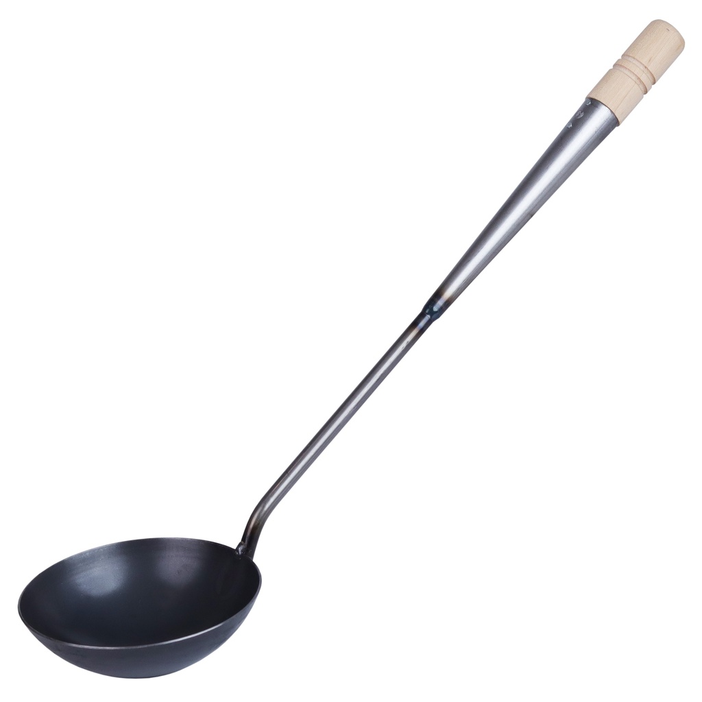 Iron Round Ladle with Wooden Handle 11.5 cm