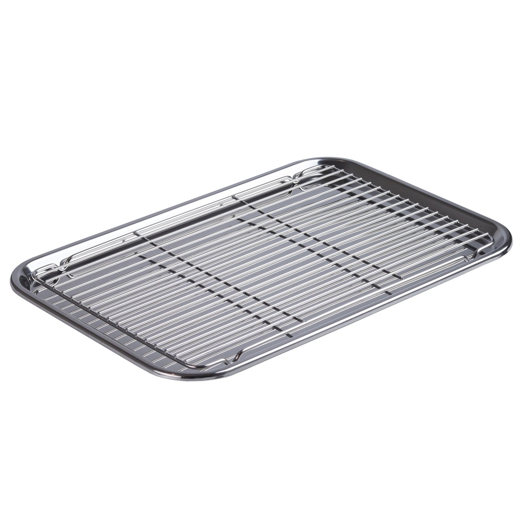Stainless steel tray with Net 19" (Shallow)