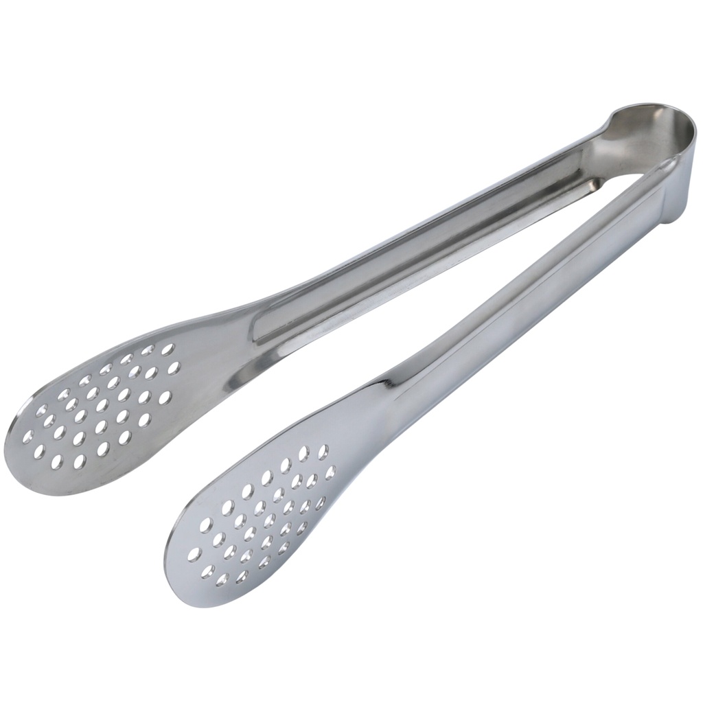 Stainless Steel Perforated Tongs 9" (18-8)