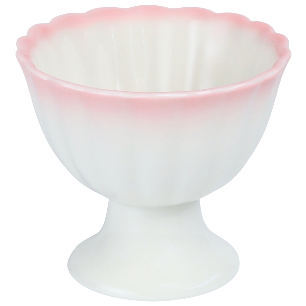 พานจิ๋วขอบสีชมพู 3 นิ้ว