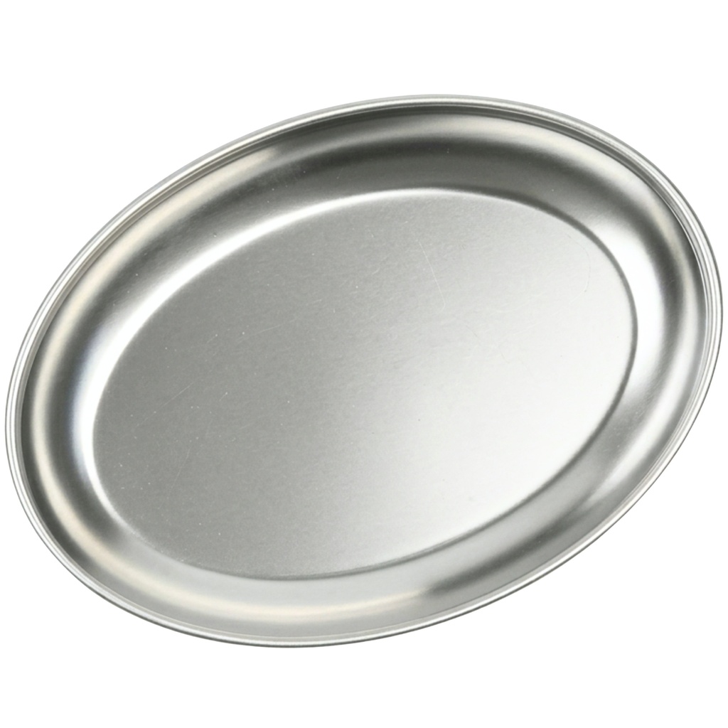 Oval Stainless Steel Plate 7" (18-8)