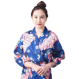[CLH0024] Waitress Coat Size  XS (Blue/Flower)