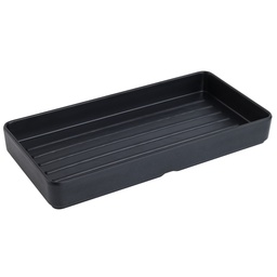 [MLM0162] ถาดชาบูมีร่องสีดำ 11.5 นิ้ว