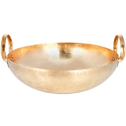 [BRA0018] Double Handle Brass Wok 50 cm NO.22