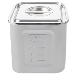 [KJP0166] Stainless Steel Square Pot with Scale 15 cm 3100 ml