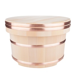 [KJP0525] ถังไม้เก็บข้าว 18x12.5 ซม.(ญี่ปุ่น)