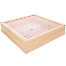 [KJP0640] Wooden neta box 36.5x36.5x10 cm