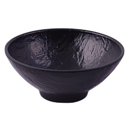 [MLM0207] Black round bowl 5" (Rock pattern)