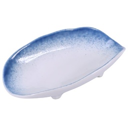 [CRM0775] ชามวงรีสีฟ้าอ่อน 10 นิ้ว