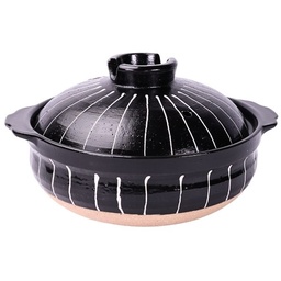 [CRM0805] Donabe Nabe 24 cm (White Stripes)