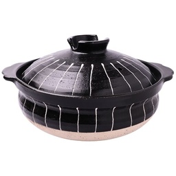 [CRM0807] Donabe Nabe 30 cm (White Stripes)