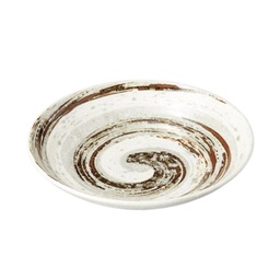 [CRJ0130] Tsukemen Plate 8.5" (Brown Storm)