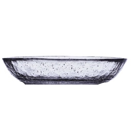 [GLS0127] Round Snow Glass Deep Plate 15 cm