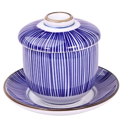 [CRM0864] Chawan Mushi Cup 120 ml (Blue Line)