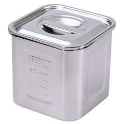 [KJP0917] Stainless Steel Square Pot with Scale 10.5 cm 1100 ml
