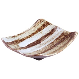 [CRM0886] ーンカーブプレート 20x18 cm (木模様)