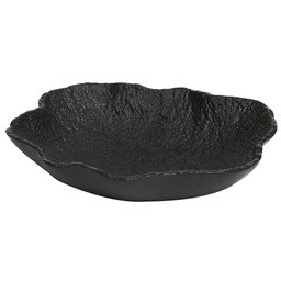 [CRM0895] Wavy Edge Plate 19 cm (Black Stone)