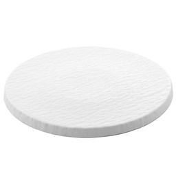 [CRM0905] Round Flat Plate 10" (White Stone)
