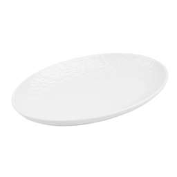 [CRM0914] Oval Plate 10" (White Stone)