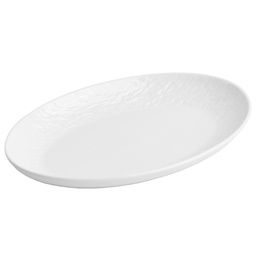 [CRM0915] Oval Plate 12" (White Stone)