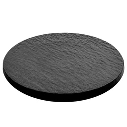 [CRM0923] Round Flat Plate 12" (Black Stone)