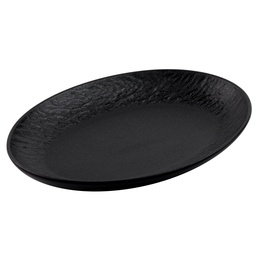 [CRM0933] Oval Plate 10" (Black Stone)
