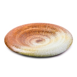 [CRM1020] จานกลมหลุมยุบขอบบางลายเปลวสุริยะ 30 ซม.