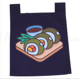 [SET0114] ผ้าม่านญี่ปุ่นสีน้ำเงินมากิซูชิ 35X40 ซม.