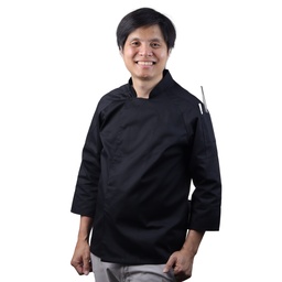[CLH0116] ชุดเชฟแขนยาวสีดำซ่อนรังดุม M