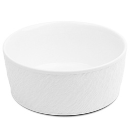 [CRM1071] จานขอบตั้งลายหินสีขาว 6 นิ้ว