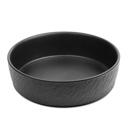 [CRM1073] จานขอบตั้งลายหินสีดำ 10 นิ้ว