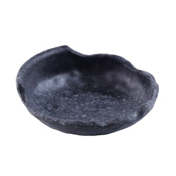 [MLM0262] จานกาบหอยลายหินอ่อนดำ 7.5 นิ้ว