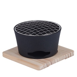 [ALU0074] เตาปิ้งย่างกลมมินิสีดำ 14 ซม.