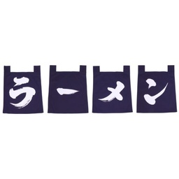 [CLH0161] ชุดผ้าม่านอักษรญี่ปุ่นสีน้ําเงินราเมน 35x40 ซม.
