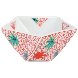 [CRM1091] ถ้วยห้าเหลี่ยมลายฉลุสีแดง 3.5 นิ้ว