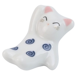 [CRM1131] ที่วางตะเกียบแมวนอนกางพุง