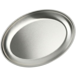 [STL0063] Oval Stainless Steel Plate 10" (18-8)