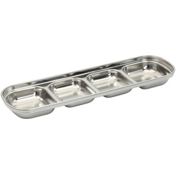 [STL0069] Stainless Steel Square Sauce Dish (4 Compartments)